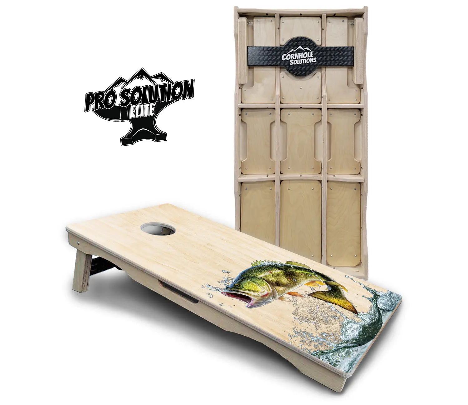 Natural Deer & Fish Cornhole Boards - Pro Solution Elite Series by Cornhole Solutions, custom cornhole board detail photo 7