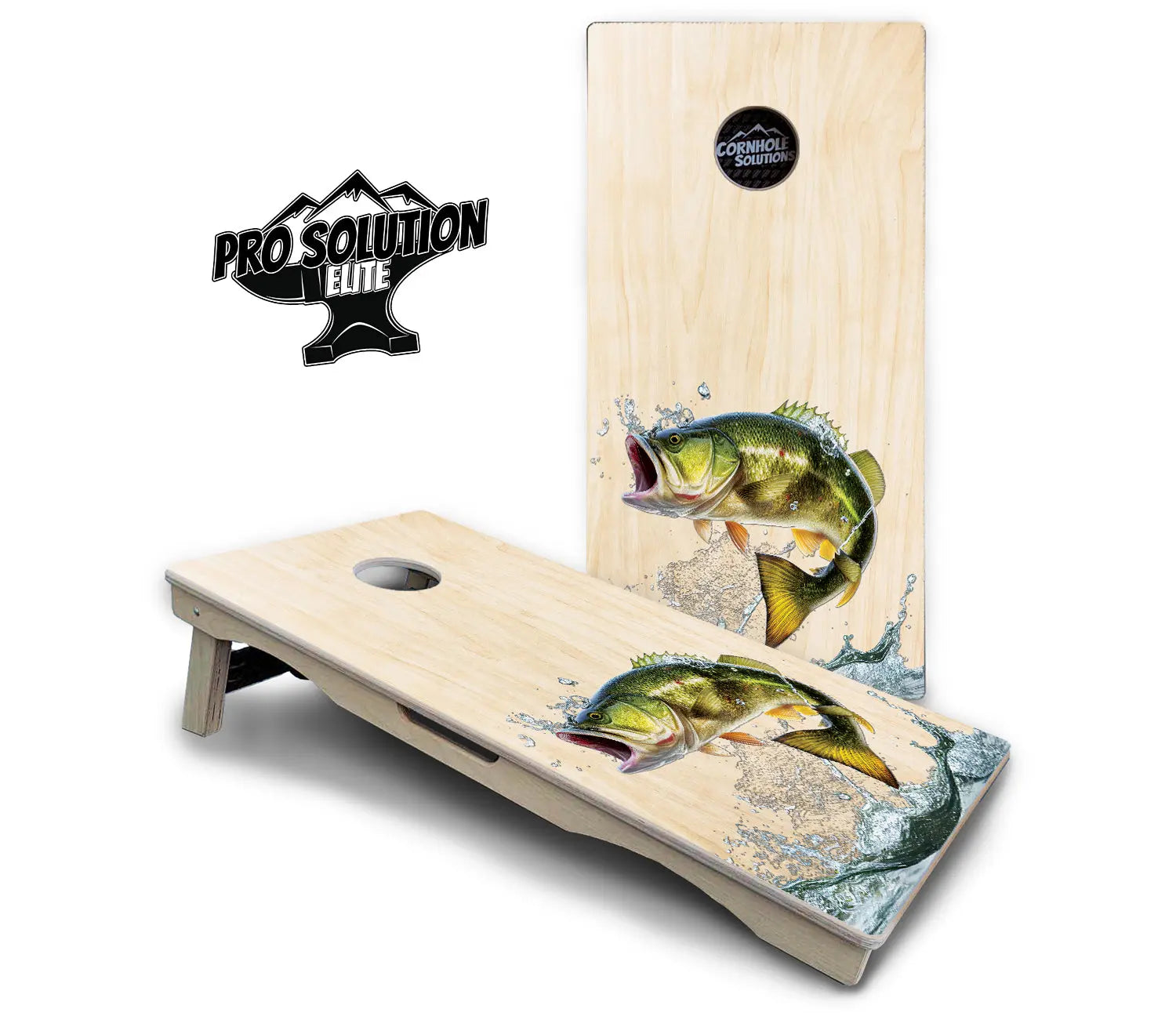 Natural Deer & Fish Cornhole Boards - Pro Solution Elite Series by Cornhole Solutions, custom cornhole board detail photo 8