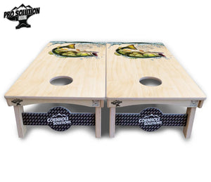 Natural Deer & Fish Cornhole Boards - Pro Solution Elite Series by Cornhole Solutions, custom cornhole board detail photo 9