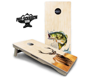 Natural Deer & Fish Cornhole Boards - Pro Solution Elite Series by Cornhole Solutions, custom cornhole board detail photo 12