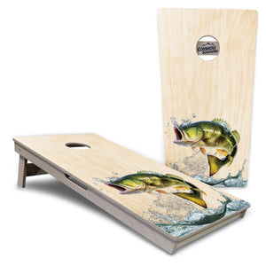 Natural Deer & Fish Cornhole Boards - Professional Tournament Series by Cornhole Solutions, custom cornhole board detail photo 3