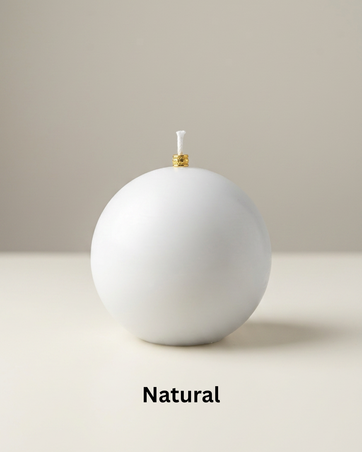 Modern sphere candle by Believe Candle – product view 2