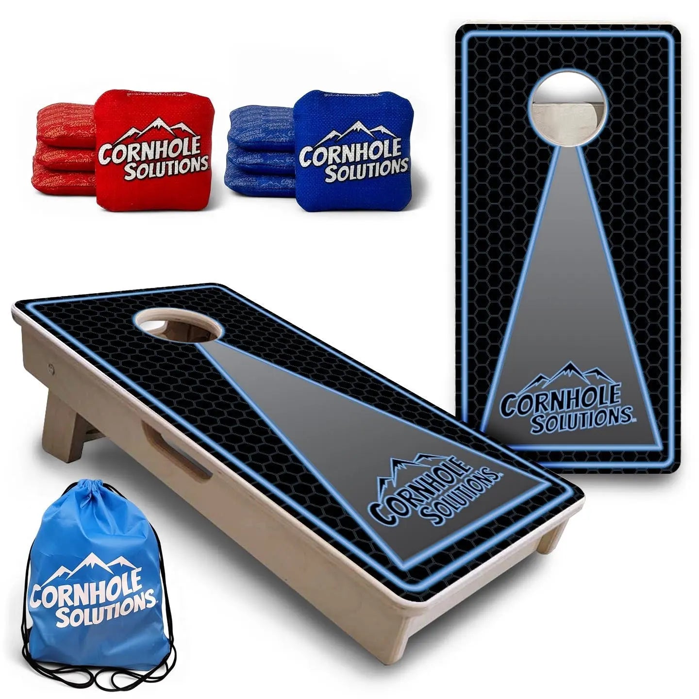 Neon - Mini Cornhole Board Set (12" x 24") with 8 Mini Bags Cornhole Solutions