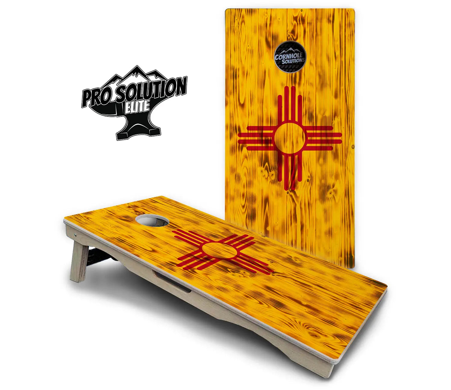 New Mexico Flag Cornhole Boards - Pro Solution Elite Series Cornhole Solutions