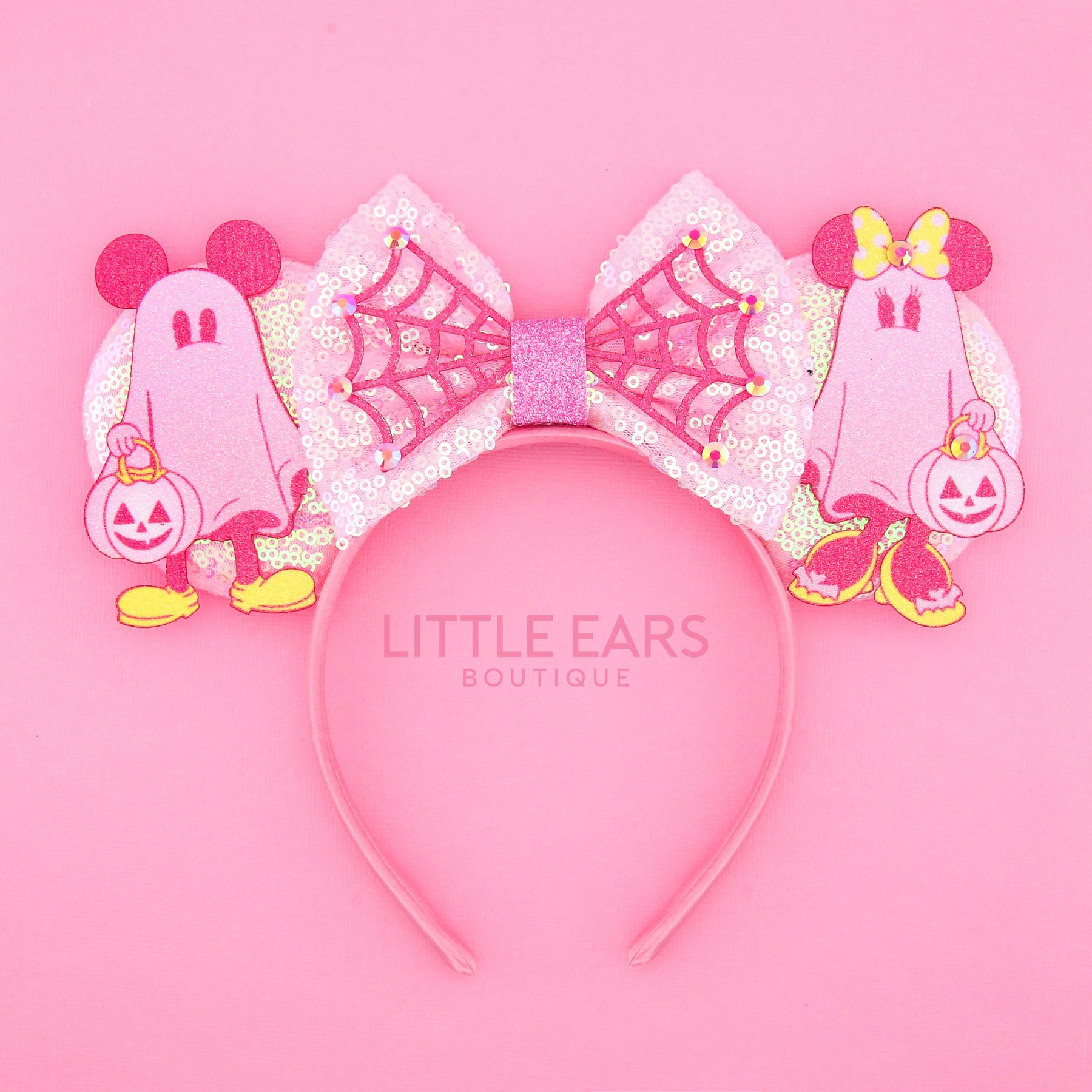 New Pink Ghosts Halloween Ears by Little Ears Boutique, travel planning service main product photo