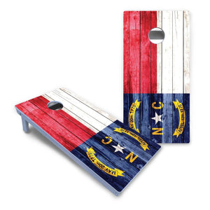 North Carolina State Flag Cornhole Boards - All Weather Series by Cornhole Solutions, custom cornhole board detail photo 2