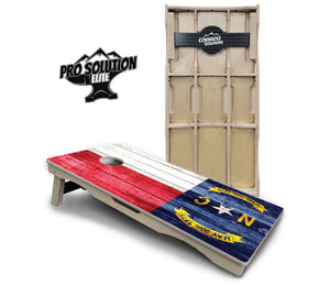 North Carolina State Flag Cornhole Boards - Pro Solution Elite Series Cornhole Solutions