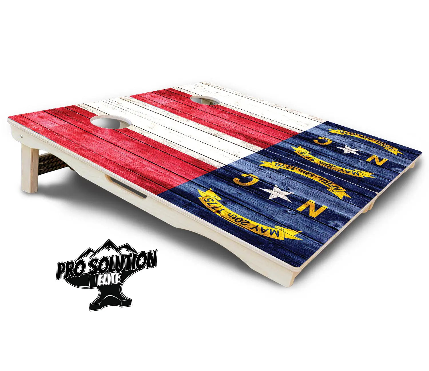 North Carolina State Flag Cornhole Boards - Pro Solution Elite Series Cornhole Solutions