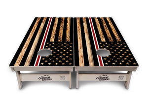 Nurse Thin Line Flag Cornhole Boards - Professional Tournament Series by Cornhole Solutions, custom cornhole board detail photo 5