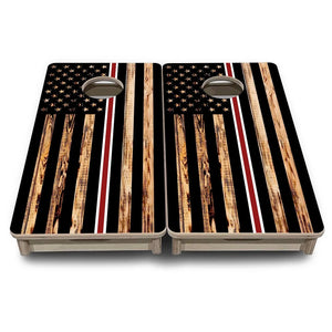 Nurse Thin Line Flag - Mini or Vacation Size Cornhole Boards by Cornhole Solutions, custom cornhole board detail photo 2