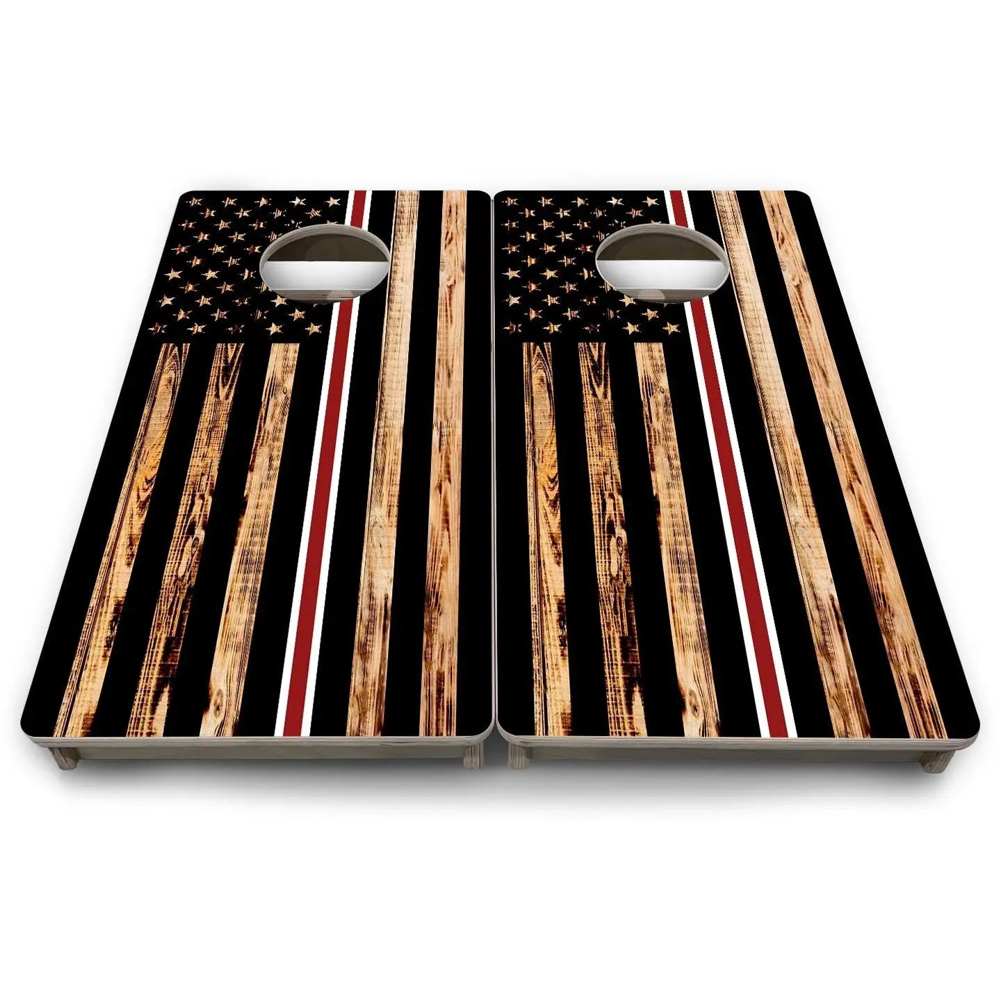 Nurse Thin Line Flag - Mini or Vacation Size Cornhole Boards by Cornhole Solutions, custom cornhole board detail photo 9