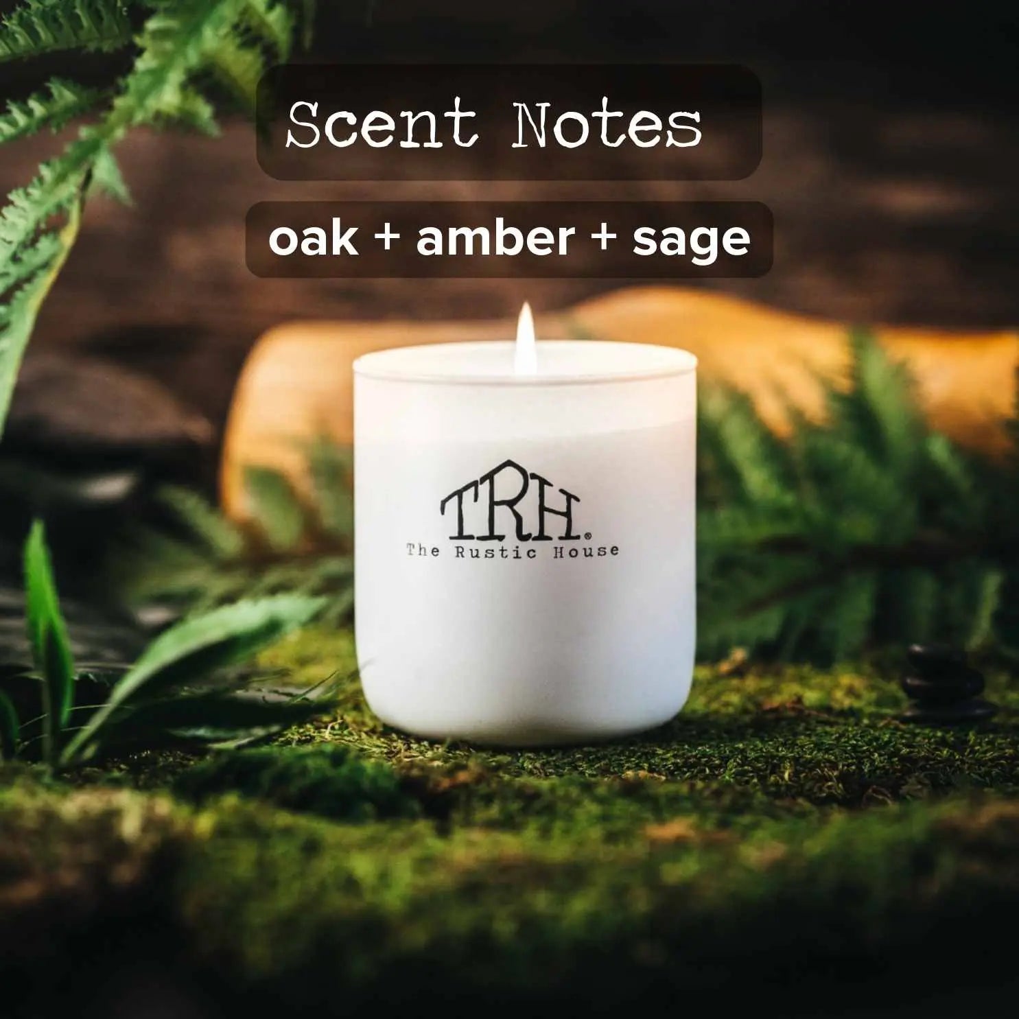 Oak + Moss Candle The Rustic House