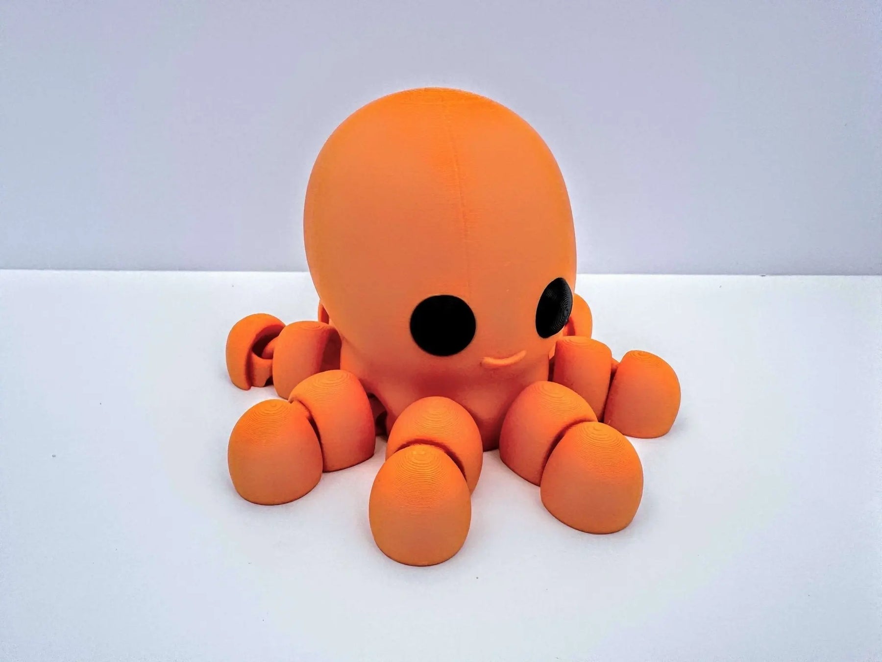 Orange Octopus Fidget Toy - 3D Printed Sensory Toy - Stress Relief
