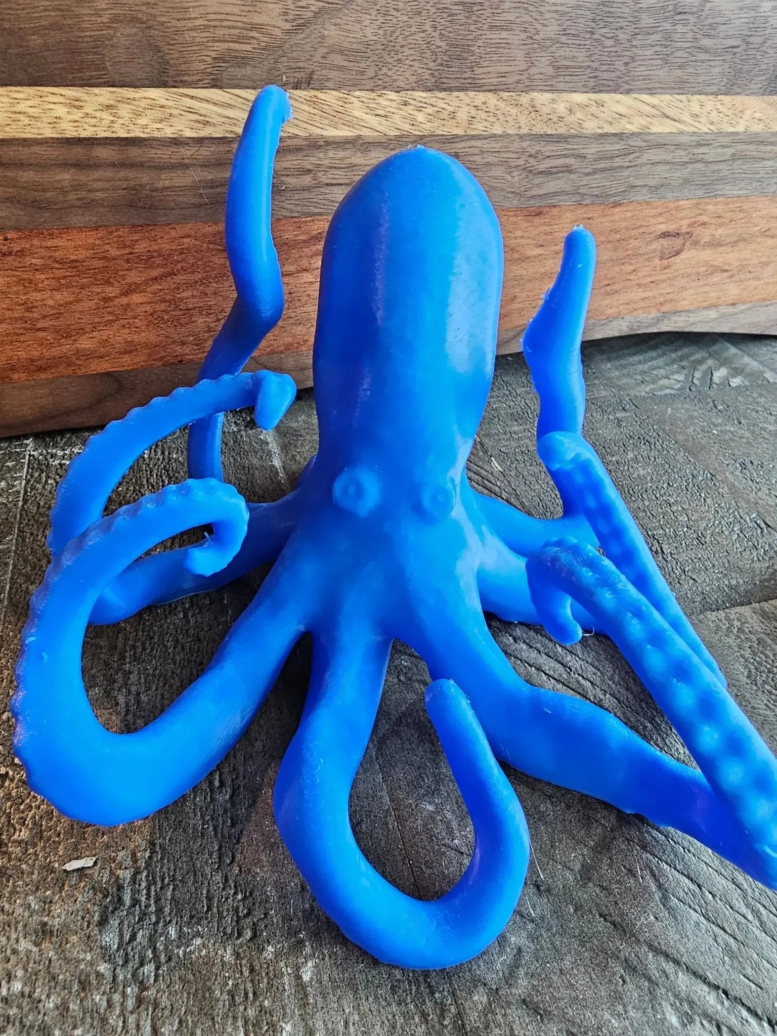 Blue Octopus Phone Holder - 3D Printed Desk Accessory, Handmade by Kids at The Tween Space, Main Street Collective