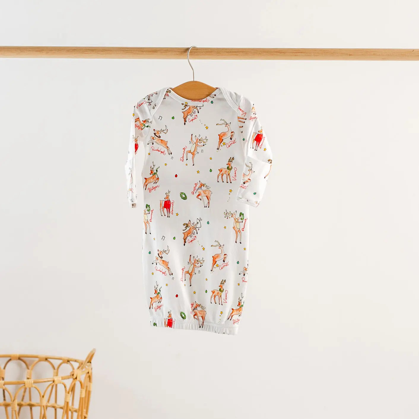 Oh Deer, Christmas is Here! Organic Cotton Pajama Set Nola Tawk