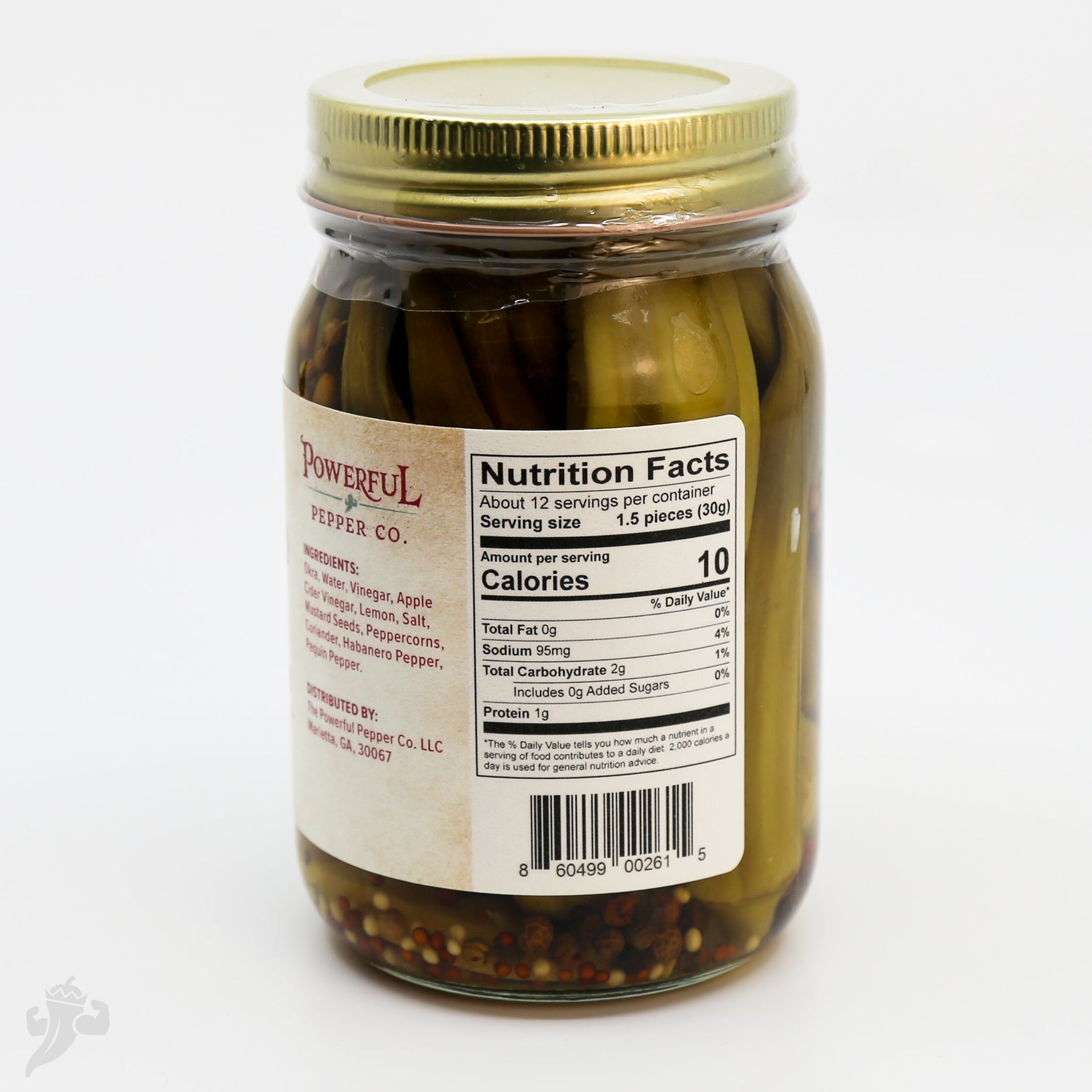 HOT Pickled Okra by Powerful Pepper Company, Southern food gift detail photo 3