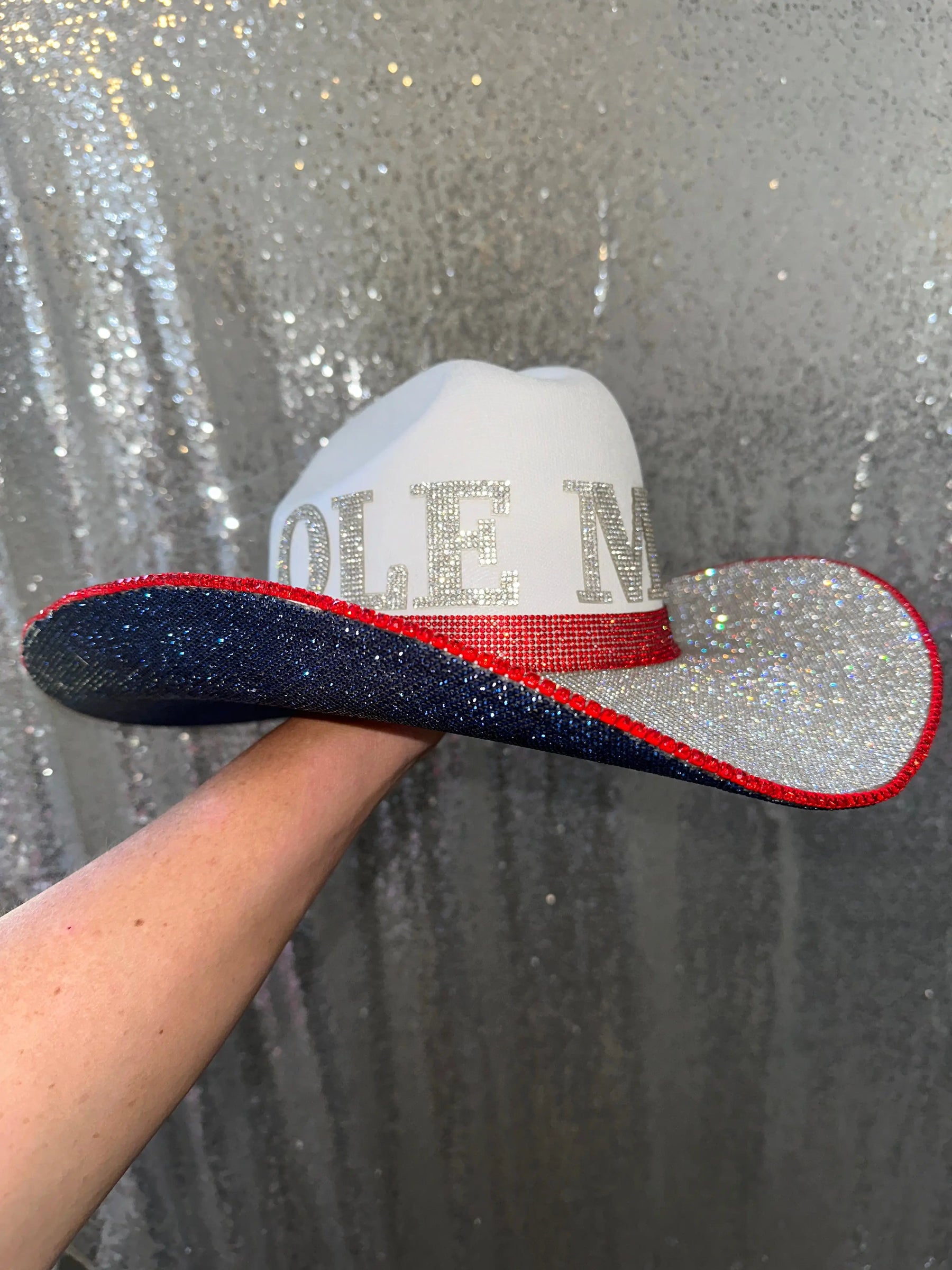 Ole Miss Hat by Rhinestone Cowgirl, Southern lifestyle apparel detail photo 4