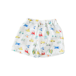 On the Go Organic Muslin Shorts by Nola Tawk, children's boutique clothing main product photo