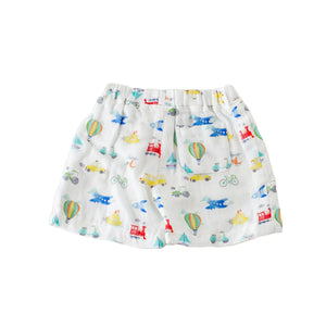 On the Go Organic Muslin Shorts by Nola Tawk, children's boutique clothing detail photo 2