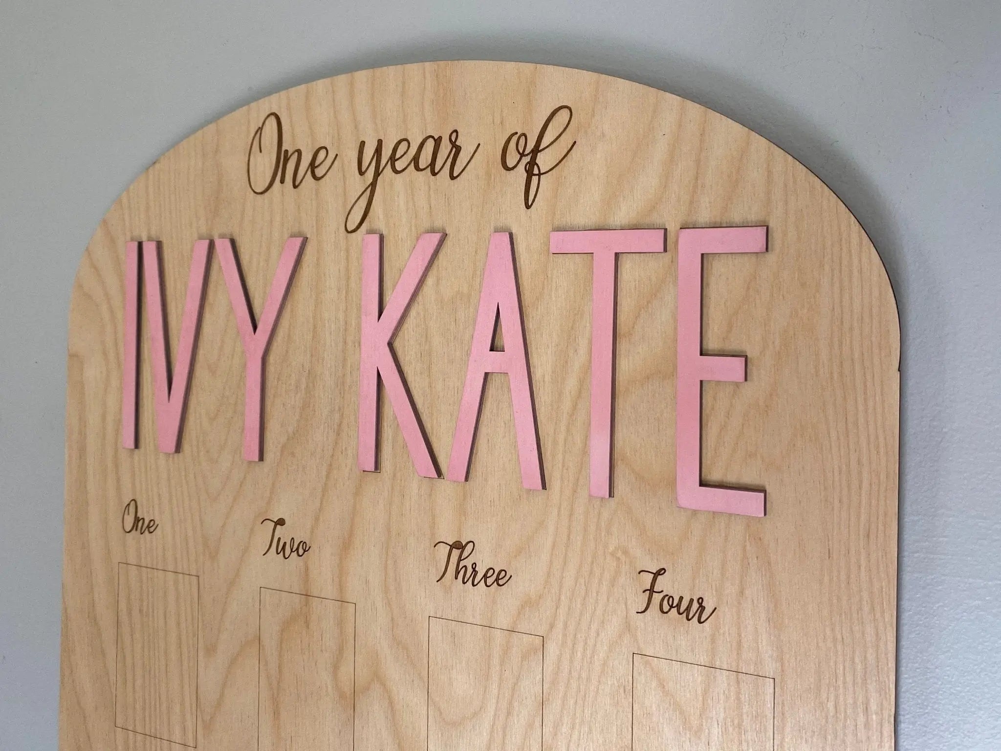 Ivy Kate Baby Milestone Board: One Year Photo Display for First Birthday