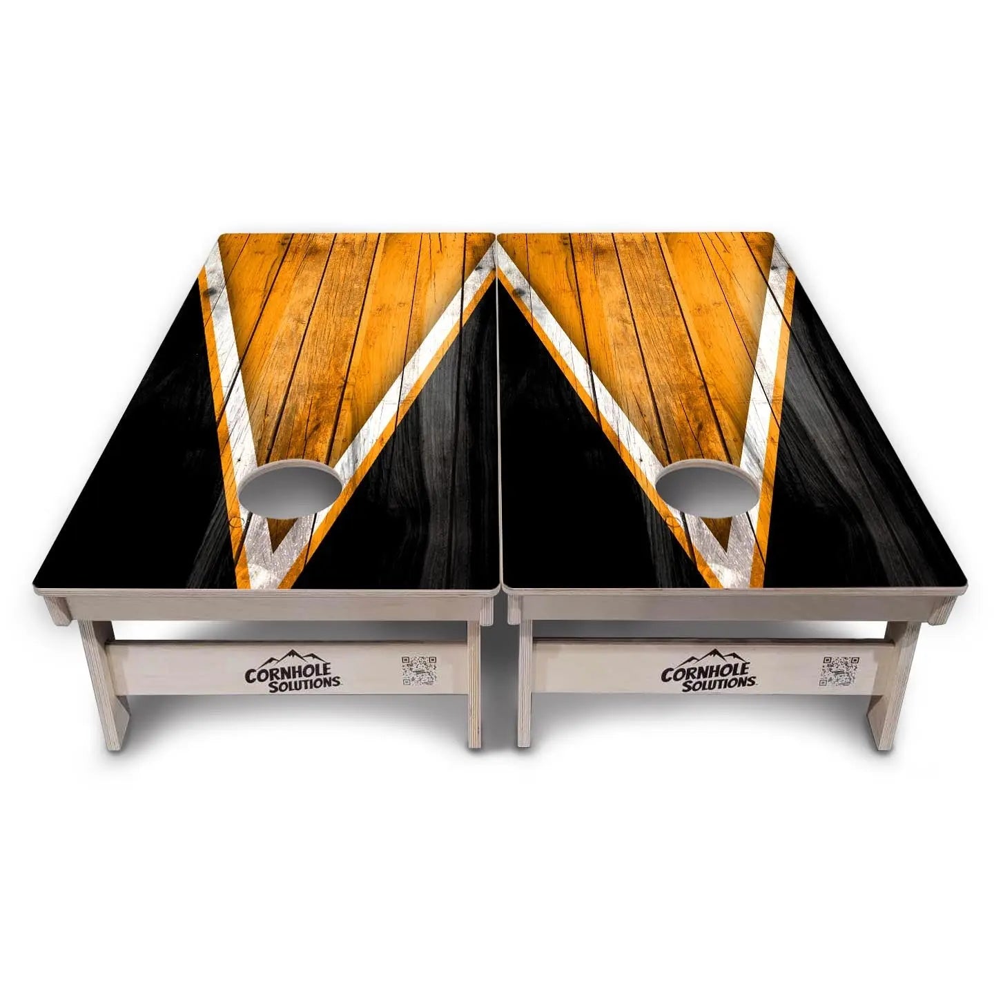 Orange / Black Triangle Cornhole Boards - Professional Tournament Series by Cornhole Solutions, custom cornhole board detail photo 6