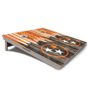 Orange TN Flag Cornhole Boards - Professional Tournament Series by Cornhole Solutions, custom cornhole board detail photo 6