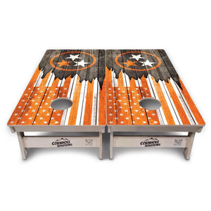 Orange TN Flag Cornhole Boards - Professional Tournament Series by Cornhole Solutions, custom cornhole board detail photo 7
