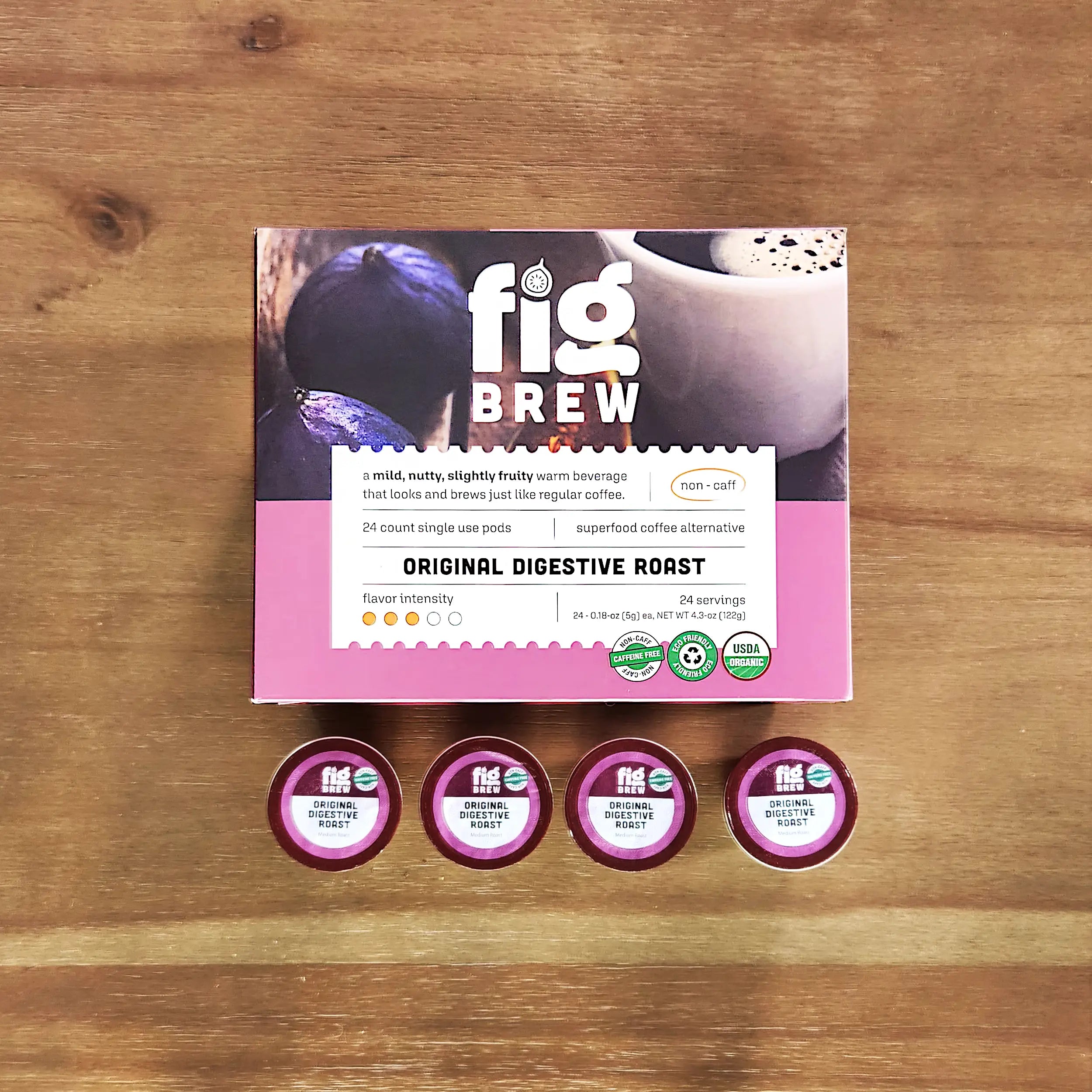 Original Digestive Roast 24ct Single Use Pods FigBrewLLC