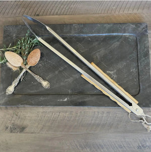 Outset Verde Collection Locking Grill Tongs by Q Sauce, Southern food gift detail photo 2