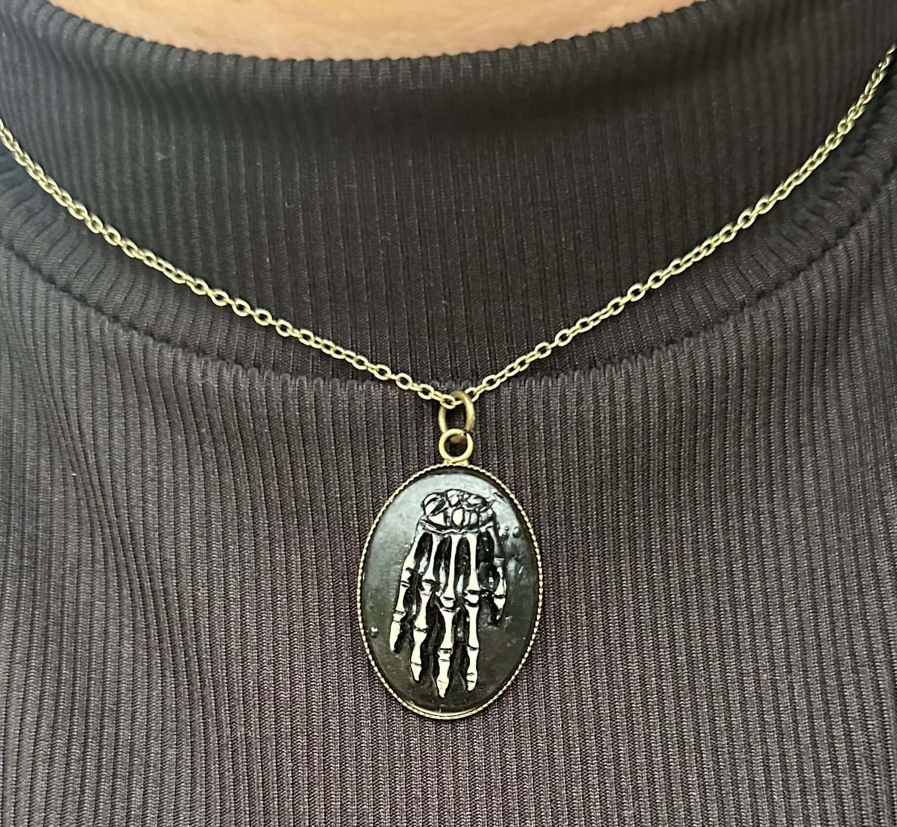 Oval Relic Pendant Necklace | Fantasy Rune Jewelry Gift by Mushroom Lady Co, handmade jewelry main product photo