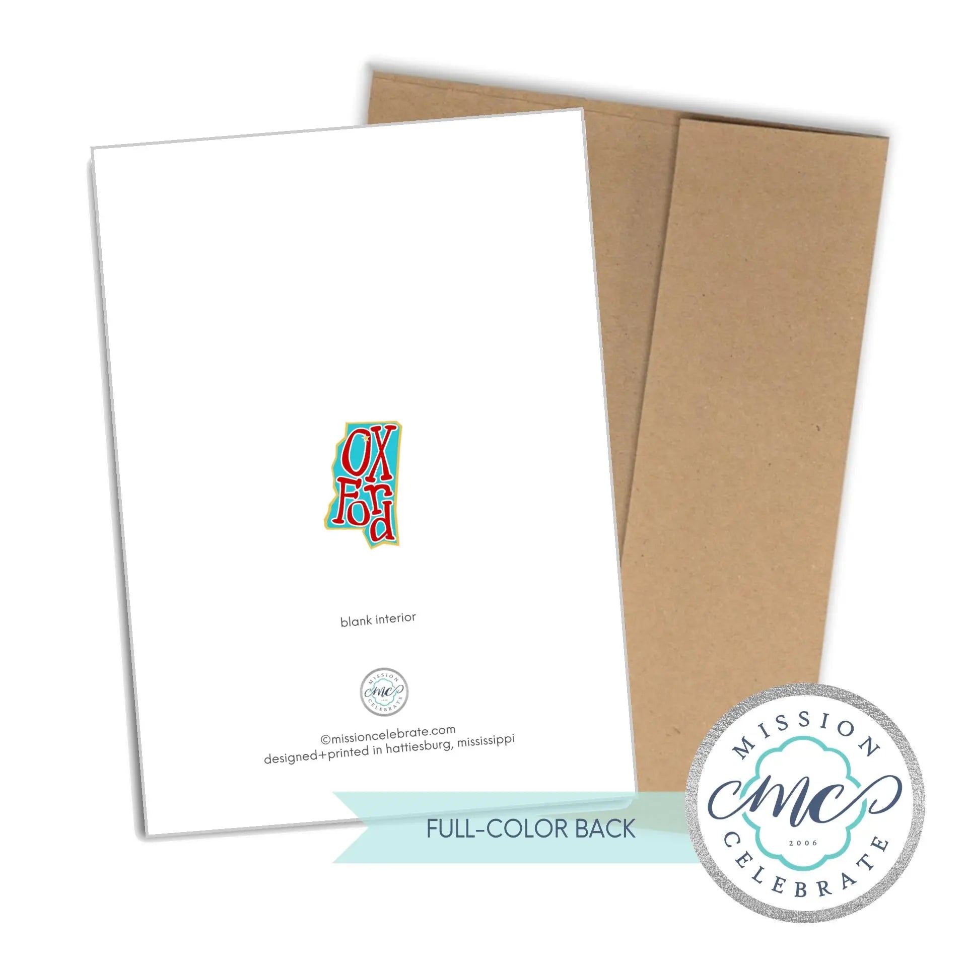 Oxford Mississippi Greeting Card by Leslie Gonce | Main Street Collective