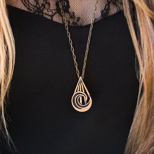 PEACE Mountain Wave Necklace - Bronze by Forged By Fire — view 1 of 6