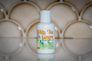 White Tea & Ginger Hand & Body Lotion 16 Oz Or 2 Oz by Essential Journeys, Southern food gift detail photo 12