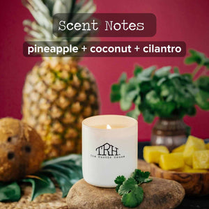 Pineapple + Cilantro Candle by The Rustic House, scented candle detail photo 3