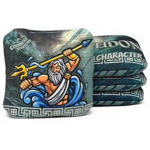 PRO Character Series Cornhole Bags - Regulation 6"x6" Set of 4 - Greek Gods by Cornhole Solutions, custom cornhole board detail photo 5
