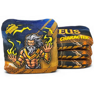 PRO Character Series Cornhole Bags - Regulation 6"x6" Set of 4 - Greek Gods by Cornhole Solutions, custom cornhole board detail photo 6