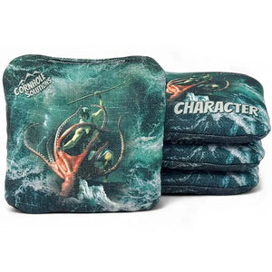 PRO Character Series Cornhole Bags - Regulation 6"x6" Set of 4 - Greek Gods by Cornhole Solutions, custom cornhole board detail photo 8