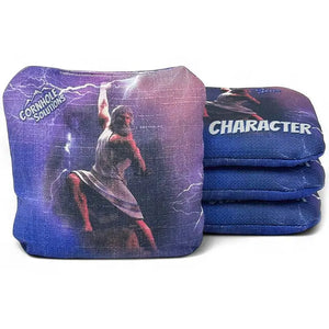 PRO Character Series Cornhole Bags - Regulation 6"x6" Set of 4 - Greek Gods by Cornhole Solutions, custom cornhole board detail photo 9