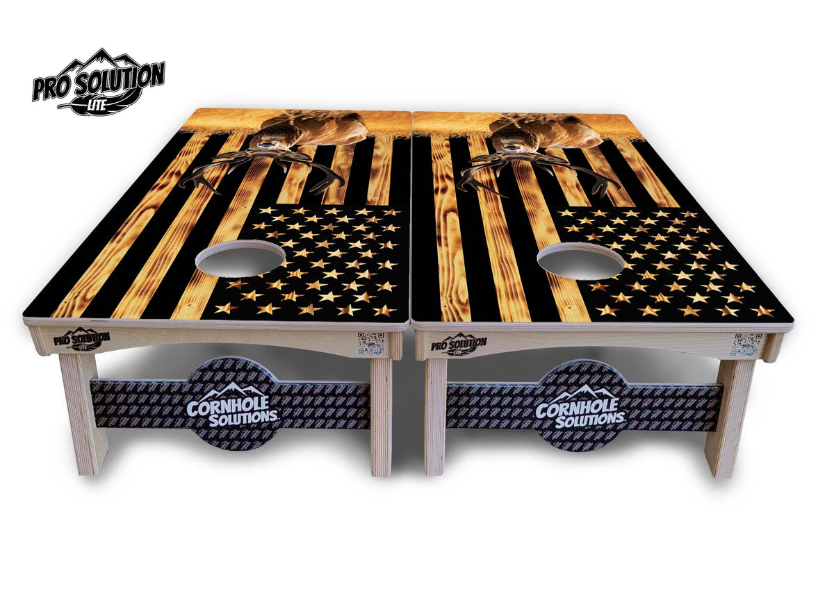 Colorful Deer & Fish Cornhole Boards – Pro Lite or Pro Elite