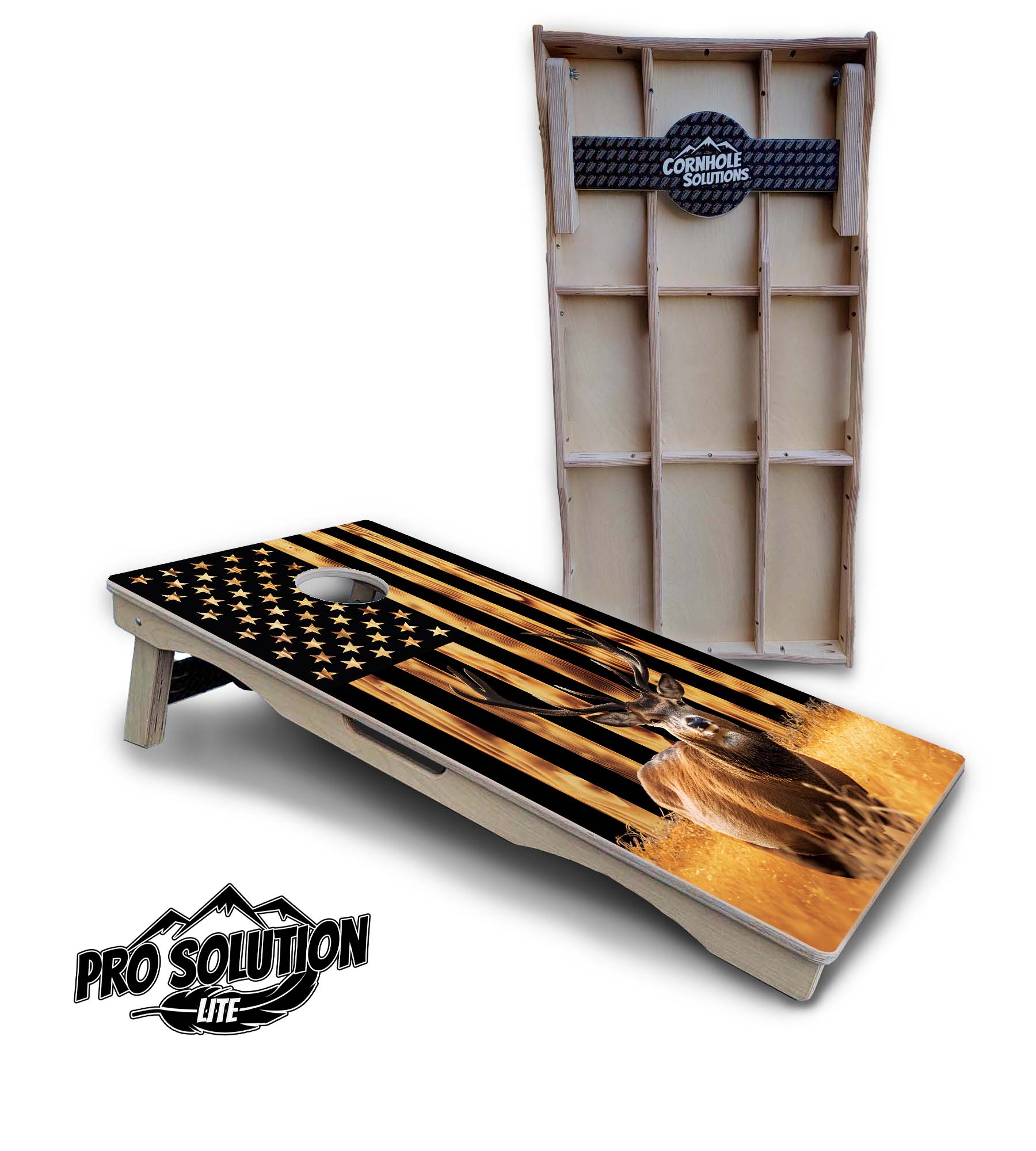 Colorful Deer & Fish Cornhole Boards – Pro Lite or Pro Elite