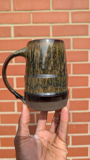 Large Iron Rain Handmade Ceramic Mug, 16 oz by Eric Debrah Pottery — product photograph 4