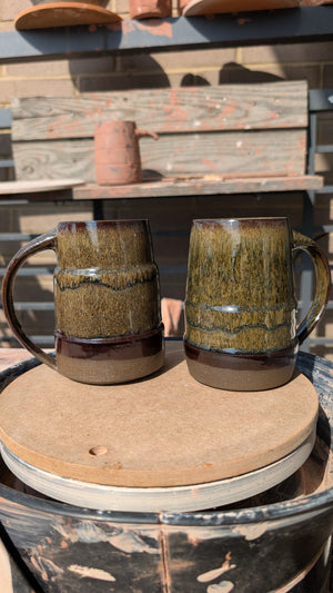 Large Iron Rain Handmade Ceramic Mug, 16 oz by Eric Debrah Pottery — product photograph 9