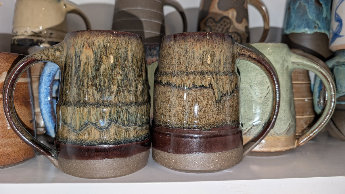 Large Iron Rain Handmade Ceramic Mug, 16 oz by Eric Debrah Pottery — product photograph 8