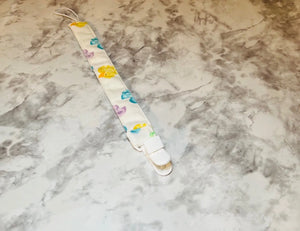 Handmade baby pacifier clip with cute duck print, Main Street Collective L.L.C., baby accessory, Mississippi