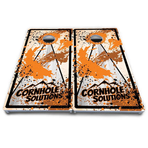 Paint Splatter CS Logo Cornhole Boards - All Weather Series by Cornhole Solutions, custom cornhole board detail photo 8
