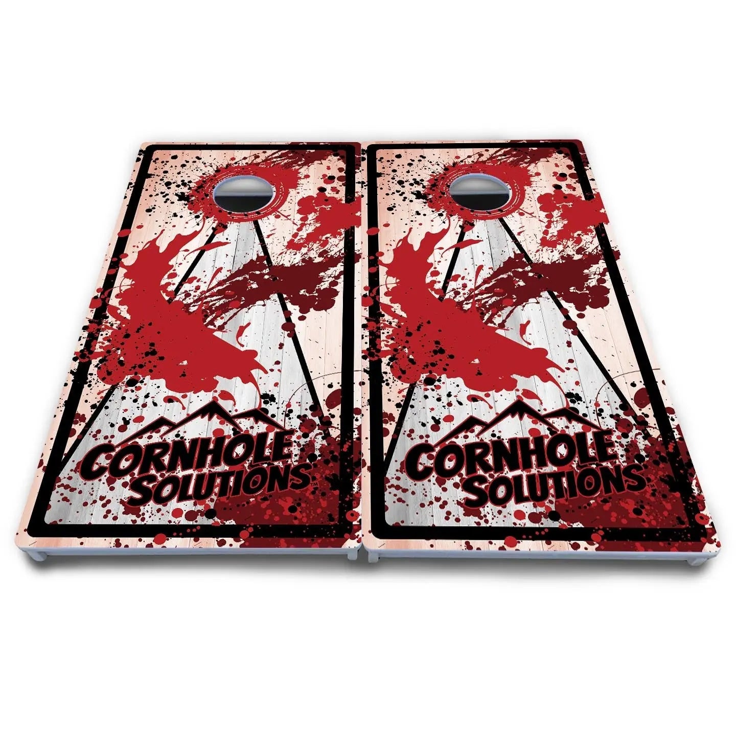Paint Splatter CS Logo Cornhole Boards - All Weather Series by Cornhole Solutions, custom cornhole board detail photo 11
