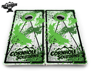 Paint Splatter CS Logo Cornhole Boards - Pro Solution Elite Series by Cornhole Solutions, custom cornhole board detail photo 8