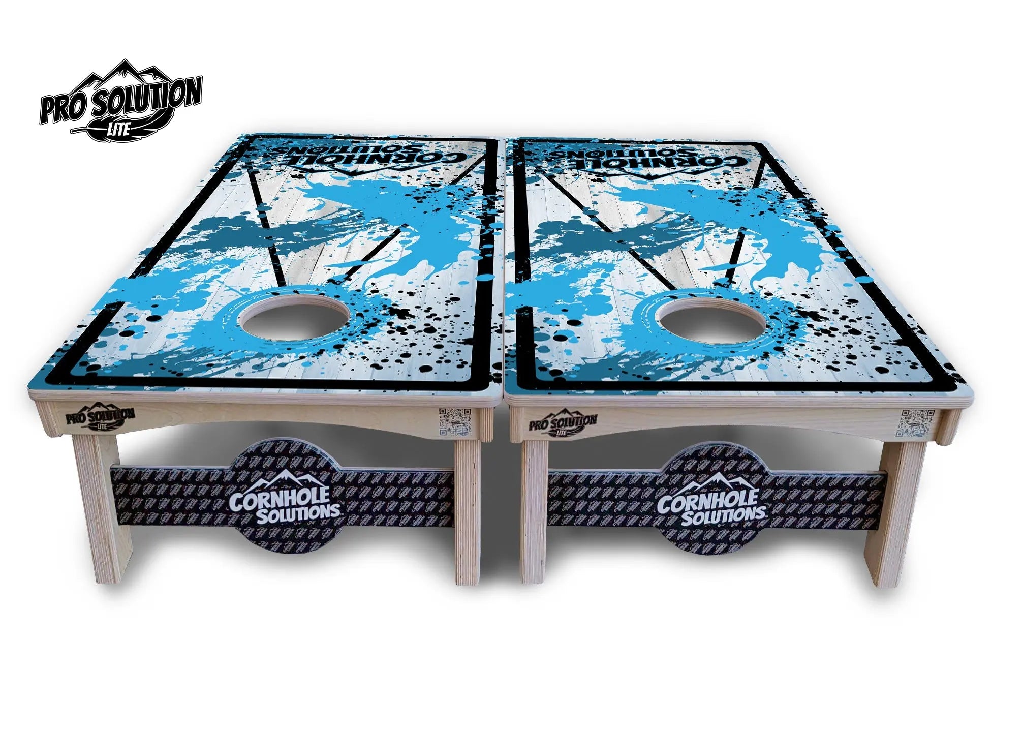 Paint Splatter CS Logo Cornhole Boards - Pro Solution Lite Series Cornhole Solutions