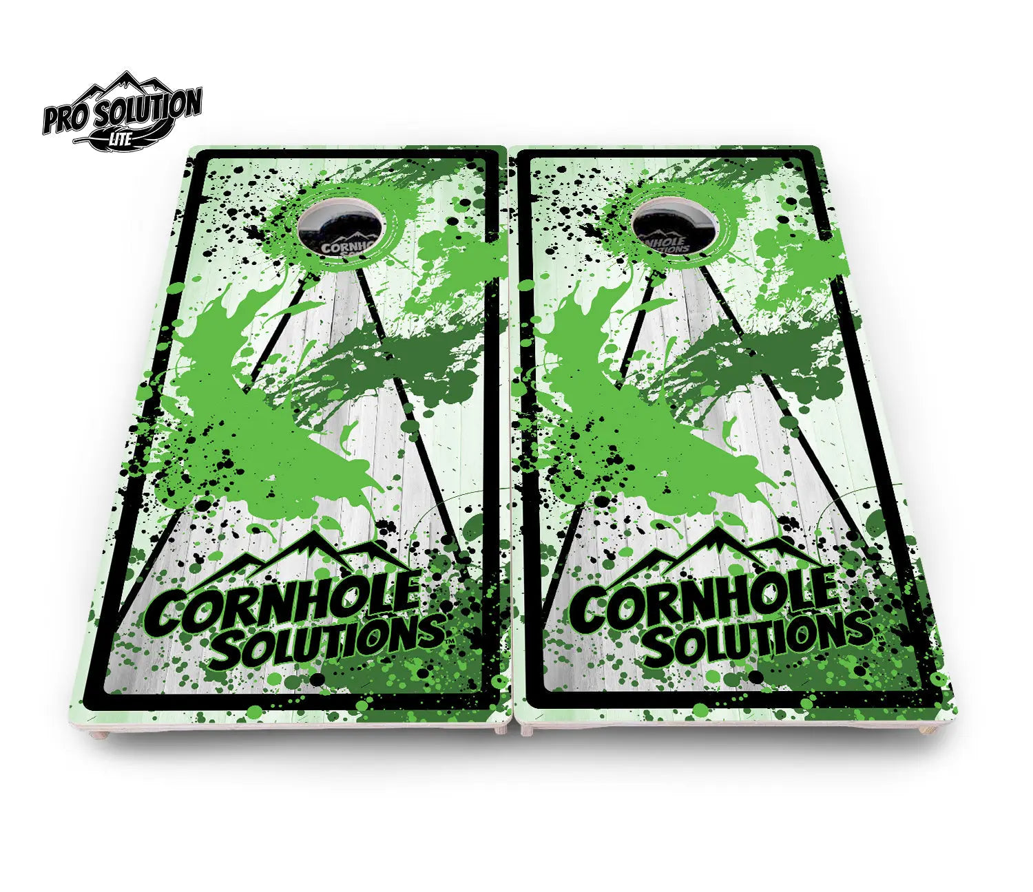 Paint Splatter CS Logo Cornhole Boards - Pro Solution Lite Series by Cornhole Solutions, custom cornhole board detail photo 7
