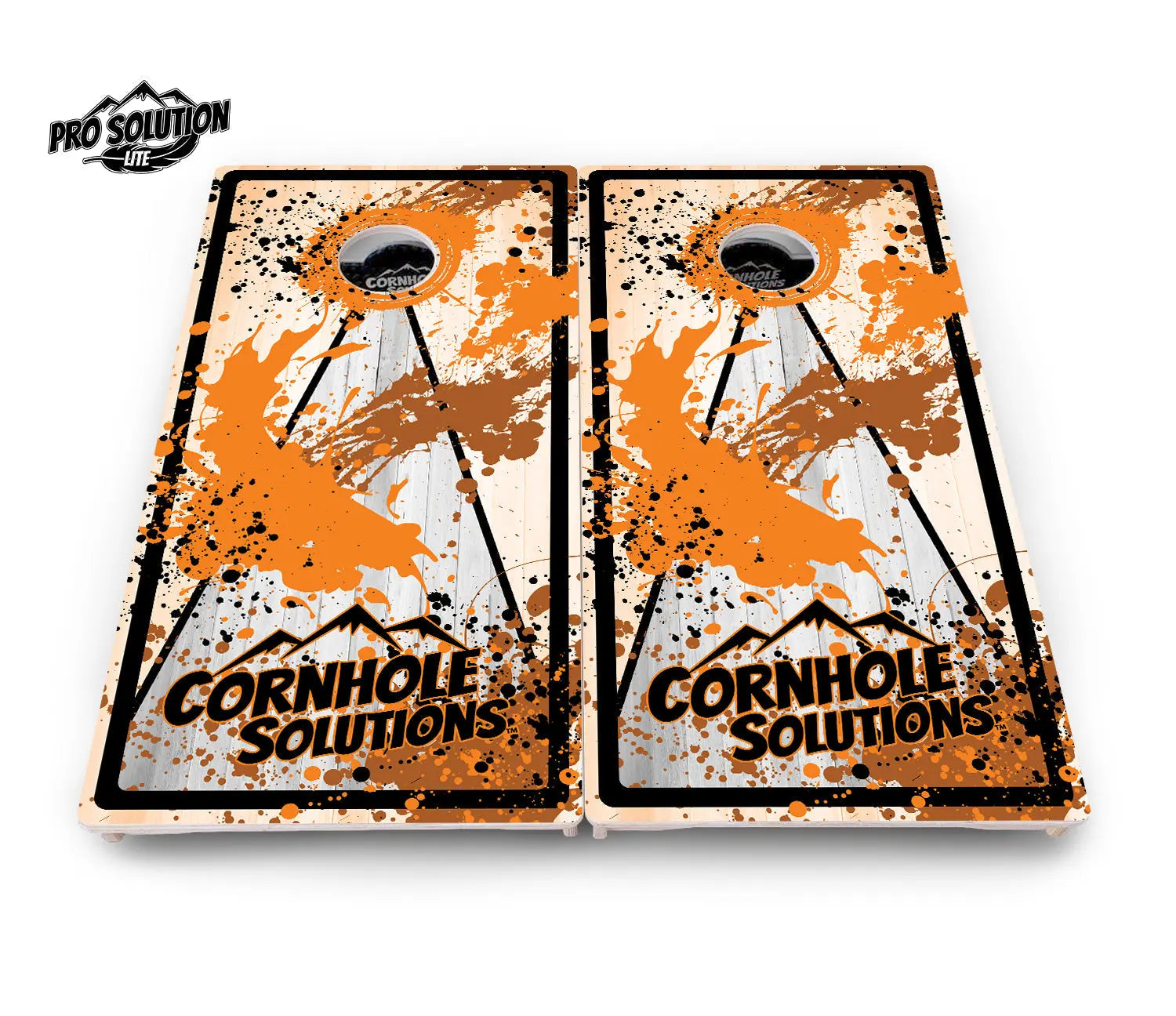 Paint Splatter CS Logo Cornhole Boards - Pro Solution Lite Series by Cornhole Solutions, custom cornhole board detail photo 11